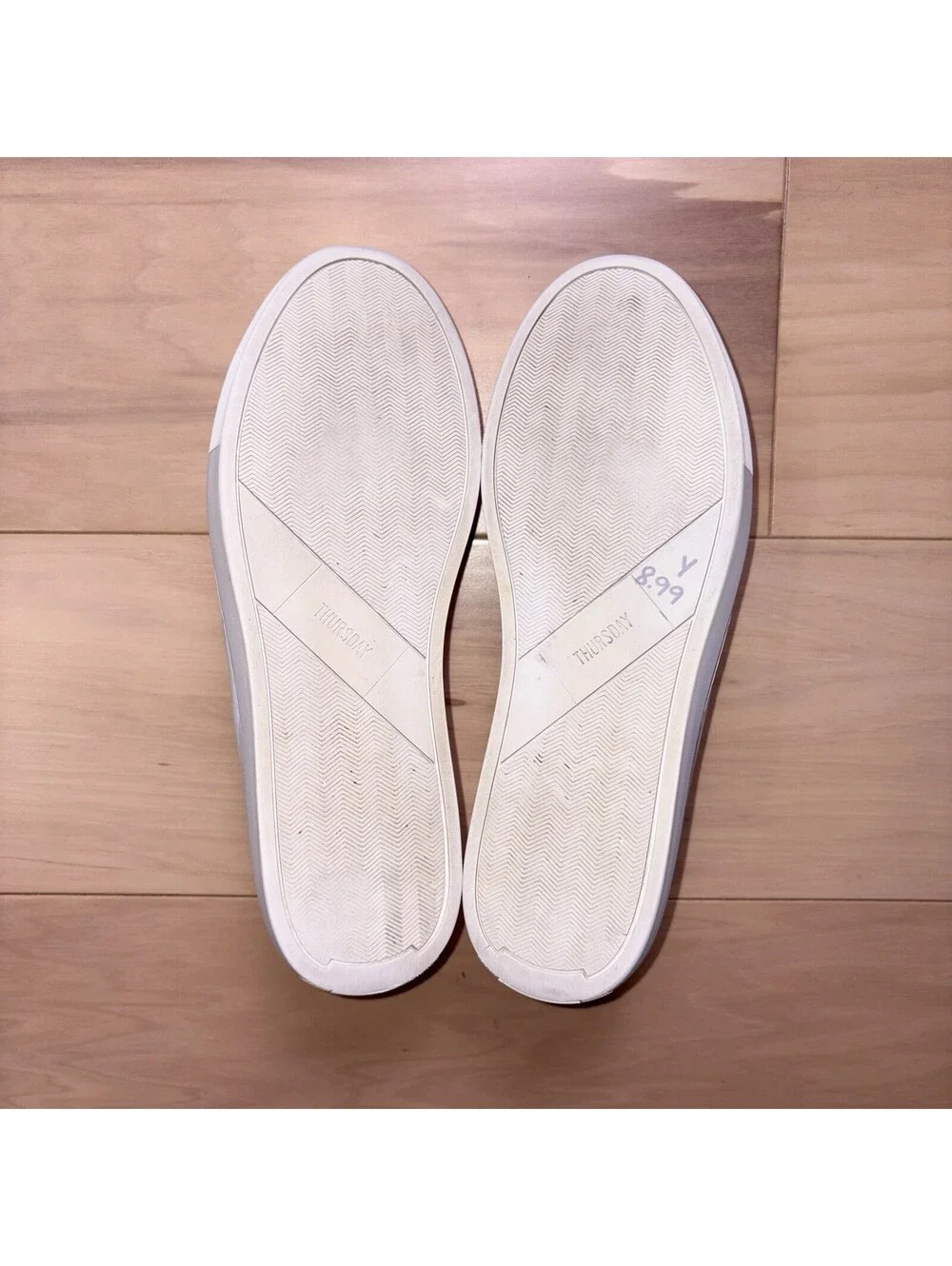 Thursday Everyday Men’s 11.5 White Leather Low Top Casual Sneakers Portugal